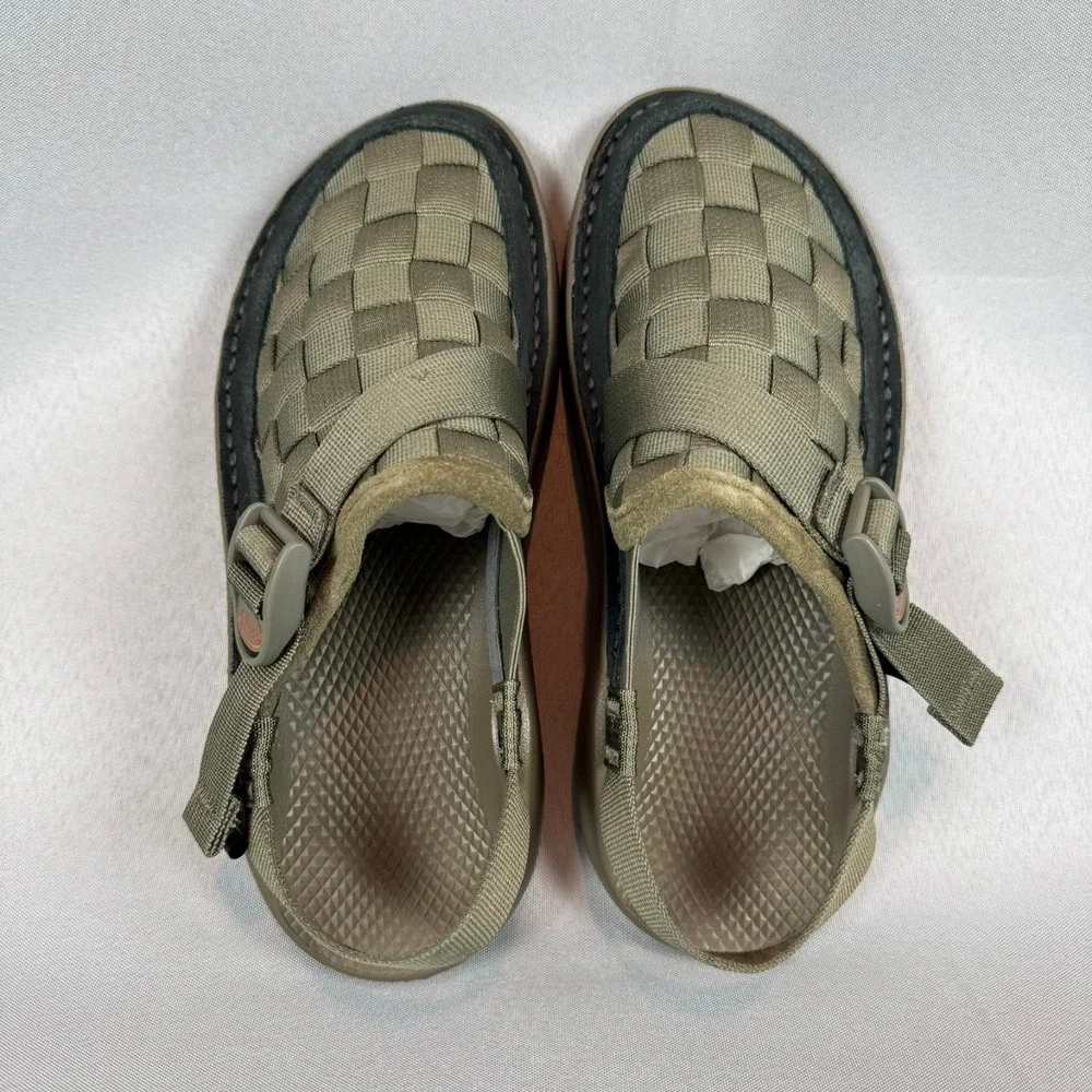 Chaco Canyon Woven Clogs Mens 8 Mossy Olive Green Slip-On Sandal Casual New NIB